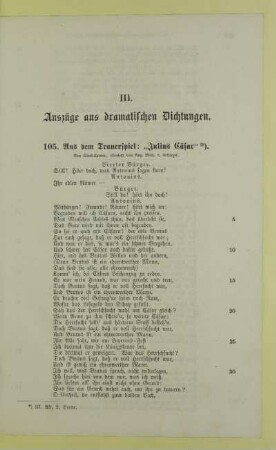 III. Auszüge aus dramatischen Dichtungen