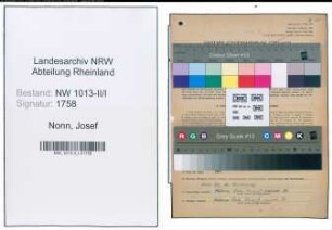 Entnazifizierung Josef Nonn , geb. 04.08.1896 (Ingenieur)
