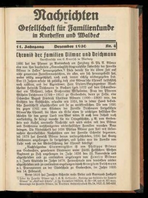 11. Jahrgang, Nr. 11, Dezember 1936