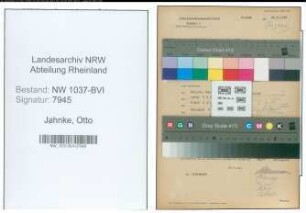 Entnazifizierung Otto Jahnke , geb. 22.02.1896 (Angestellter)