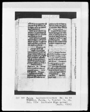Missale — Initiale E (go autem), Folio 175verso