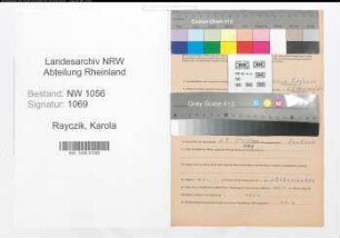Entnazifizierung Karola Rayczik , geb. 28.11.1907 ()