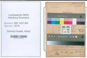 Entnazifizierung Alfred Von Schmitz-Huelst , geb. 02.11.1915 (Rechtsanwalt)