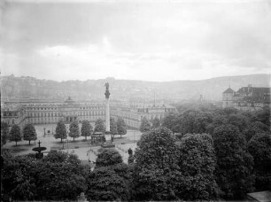 Ansicht des Neuen und des Alten Schlosses in Stuttgart