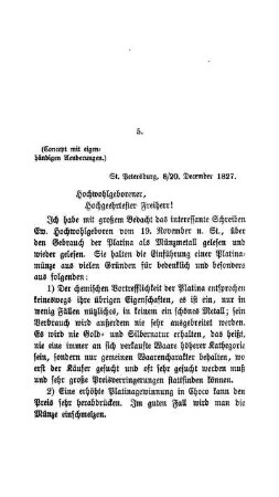 5. C. St. Petersburg, 8/20. December 1827