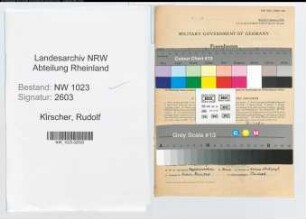Entnazifizierung Rudolf Krischer , geb. 18.06.1884 (Buerovorsteher)