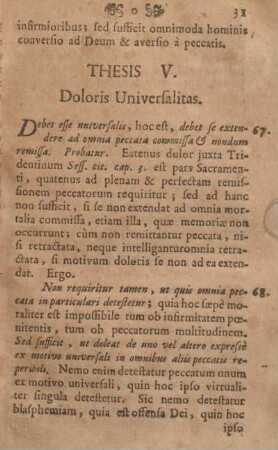 Thesis V. Doloris Universalitas.