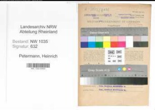 Entnazifizierung Heinrich Petersmann , geb. 09.05.1900 (Kaufmann)