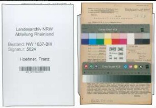 Entnazifizierung Franz Hoehner , geb. 25.07.1900 (Metzger)
