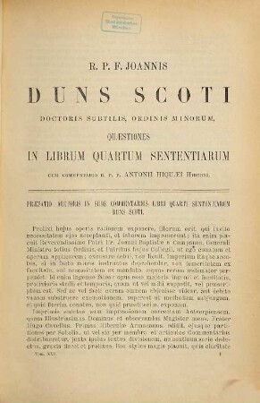 Joannis Duns Scoti doctoris subtilis, Ordinis Minorum opera omnia : iuxta ed. Waddingi XII tomos continentem a patribus Franciscanis de observantia accurate recognita, 16