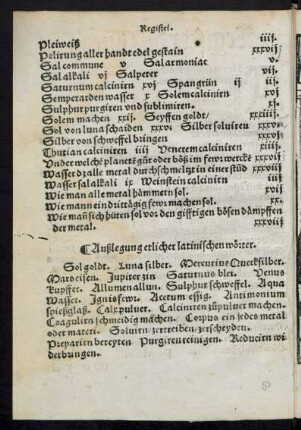 Außlegung etlicher latinischen wörter.