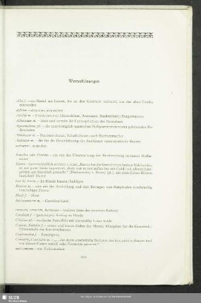 Worterklärungen