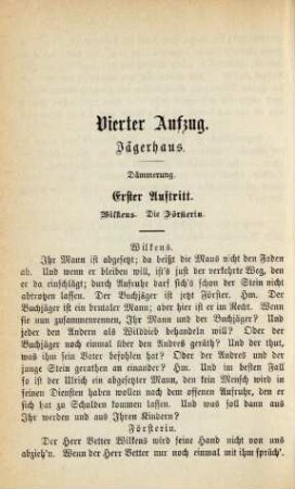 Vierter Aufzug. Jägerhaus