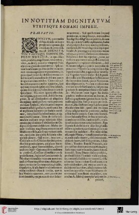 In Notitiam Dignitatum utriusque Romani Imperii