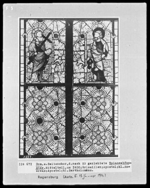 Fenster s III, Spinnwebfenster, Felder: Sankt Andreas und Sankt Bartholomäus