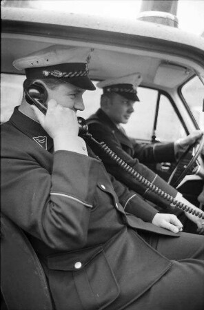 Polizeieinsatz auf Streife.