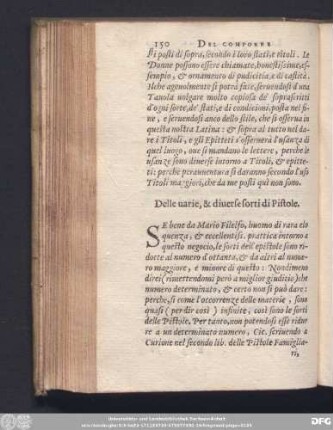 Delle varie, & diverse sorti di Pistole.