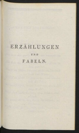 Erzählungen und Fabeln.