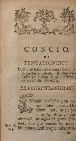 Concio. De tentationibus.