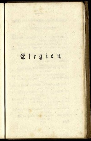 Elegien.