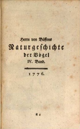 Herrn von Büffons Naturgeschichte der Vögel, 4