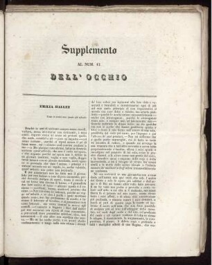 Supplemento Al Num. 12 Dell' Occhio