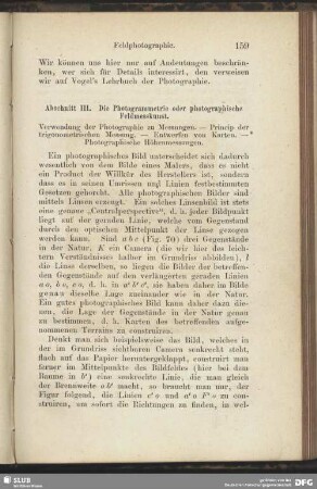 Abschnitt III. Die Photogrammetrie und photographische Feldmesskunst.