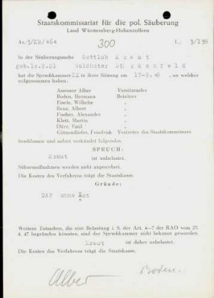 Kraut, Gottlob