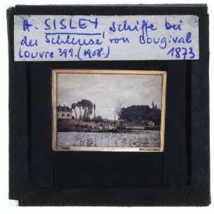 Sisley, Schiffe an der Schleuse von Bougival