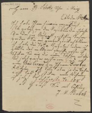 Brief an B. Schott's Söhne : 16.04.1831