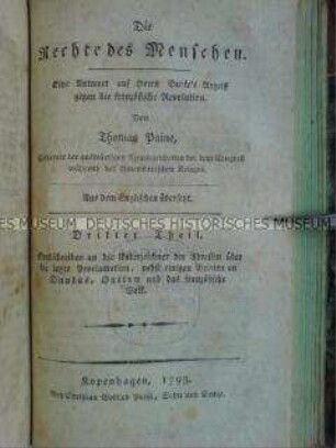 Streitschrift über die Menschenrechte. 3. Teil