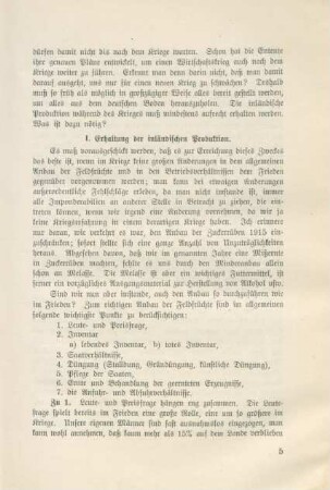 I. Erhaltung der inländischen Produktion