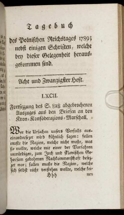 Acht und Zwanzigster Heft
