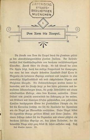 Auf Goethes Spuren in Italien, 3. Unter-Italien