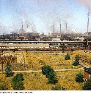 Hoyerswerda, Schwarze Pumpe, Werkbahnanlage & Brikettfabriken