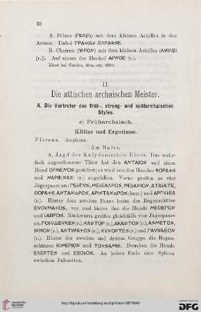 II: Die attischen archaischen Meister