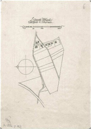Gsaenger, Gustav; Moosburg - Bonau (Bayern); Krisensiedlung - Ausschnitt. d. Flurpart. (Lageplan)