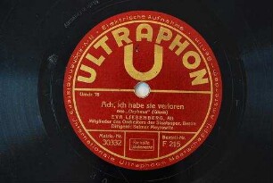 Ach, ich habe sie verloren : aus "Orpheus" / (Gluck)
