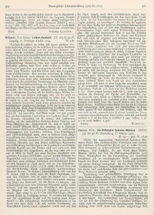 376-378 [Rezension] Kuntze, Friedrich, Die Philosophie Salomon Maimons