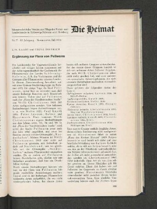 Nr. 7. 80. Jahrgang. Neumünster, Juli 1973.