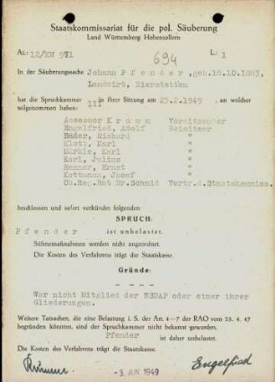 Pfender, Johann