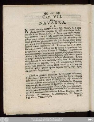 Cap. VIII. De Navarra.