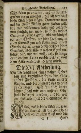 Die XVI. Abtheilung.
