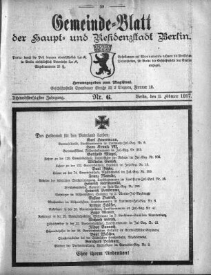 1917,6: Nr. 6, 11. Februar 1917