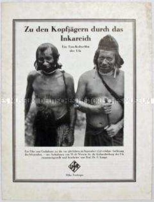 Filmprogramm zu dem französischen Dokumentarfilm "Zu den Kopfjägern durch das Inkareich"