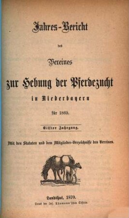 Jahresbericht für das Jahr .... 11. 1869 (1870)
