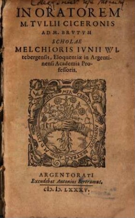 In Oratorem M. T. Ciceronis ad Brutum Scholae