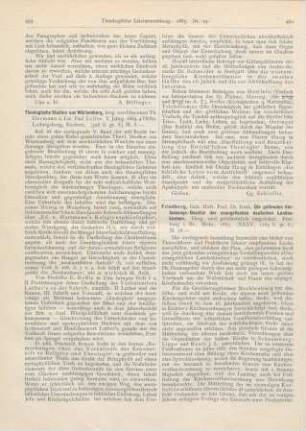460-461 [Rezension] Friedberg, Emil, Die geltenden Verfassungs-Gesetze der evangelischen deutschen Landeskirchen. Hrsg. und geschichtlich eingeleitet