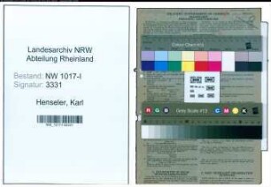 Entnazifizierung Karl Henseler , geb. 14.03.1907 (Schlosser)