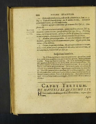 Caput Tertium. De Materia Ex Qva Homo Est.